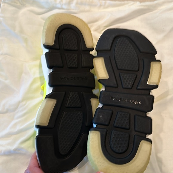 Worn once! Balenciaga Speed Trainer Mid Neon Yellow Sz 36 - Picture 6 of 7